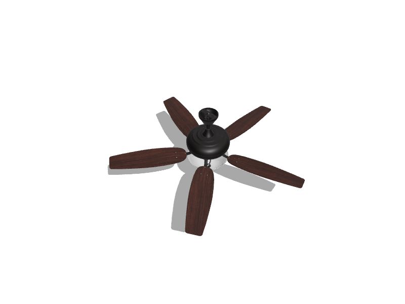 Coastal Creek 52-in Bronze Indoor Downrod or Flush Mount Ceiling Fan with Light (5-Blade)