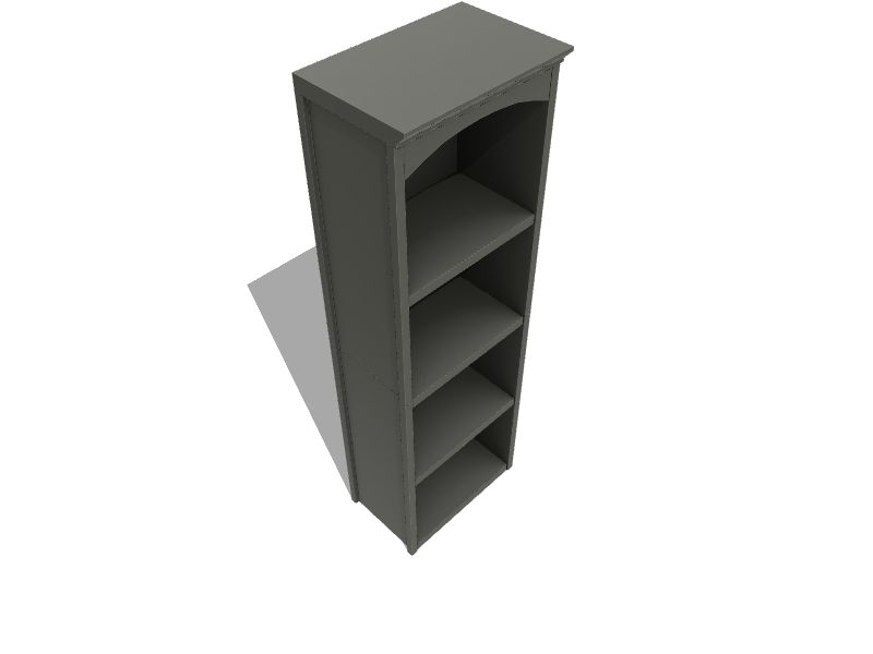 24-in W x 16-in D x 76-in H Antique Gray Solid Wood Closet Tower