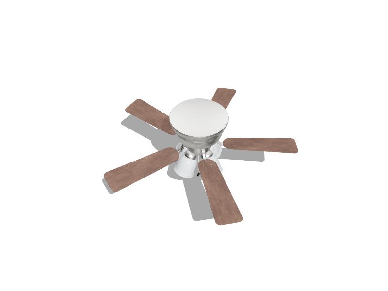Centreville 52-in Brushed Nickel Indoor Flush Mount Ceiling Fan with Light (5-Blade)