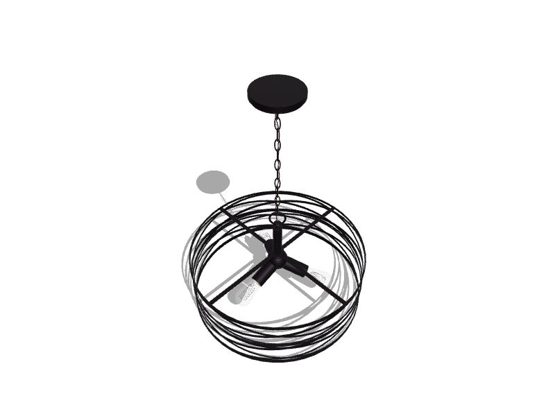 Winship 3-Light Bronze Modern/Contemporary Drum Hanging Pendant Light