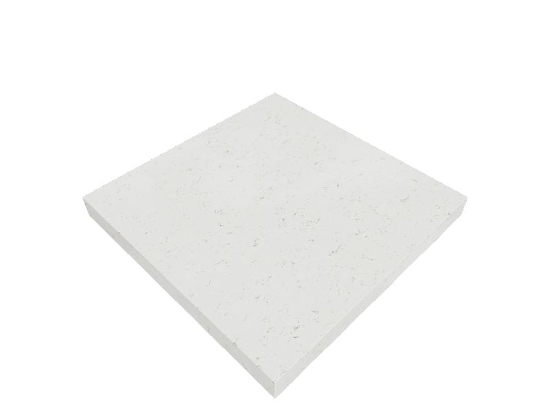 Blushing Ivory Quartz White Kitchen Countertop SAMPLE (4-in x 4-in)