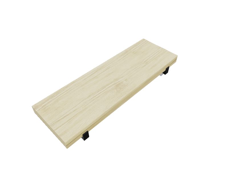 24-in L x 7.8-in D x 1.5-in H Natural Wood Rectangular Bracket Shelf
