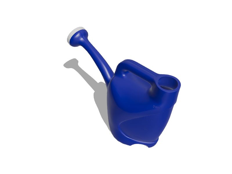 2-Gallon navy watering can 2-Gallons Navy Blue Plastic Classic Watering Can