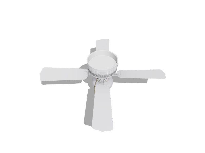 Celeste 42-in White LED Indoor Flush Mount Ceiling Fan with Light (4-Blade)