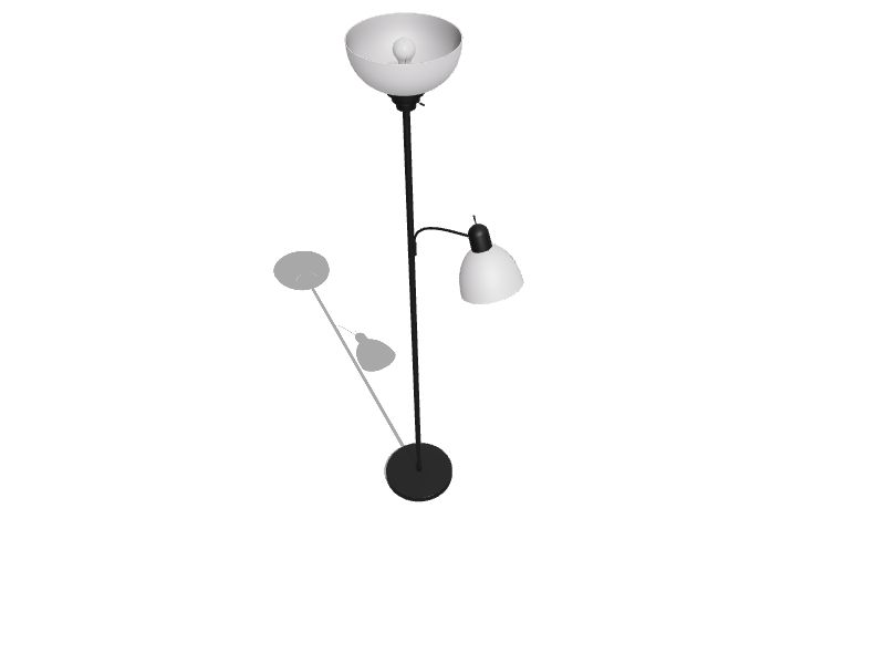 Portfolio 71-in Black Shaded Floor Lamp in the Floor Lamps department at Lowes.com