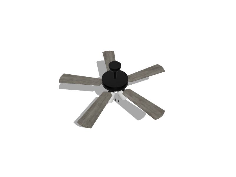 Grace Bay 52-in Matte Black Integrated LED Indoor Downrod or Flush Mount Ceiling Fan with Light (5-Blade)