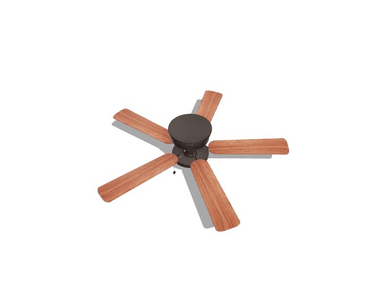 Armitage 52-in Bronze Indoor Flush Mount Ceiling Fan with Light (5-Blade)