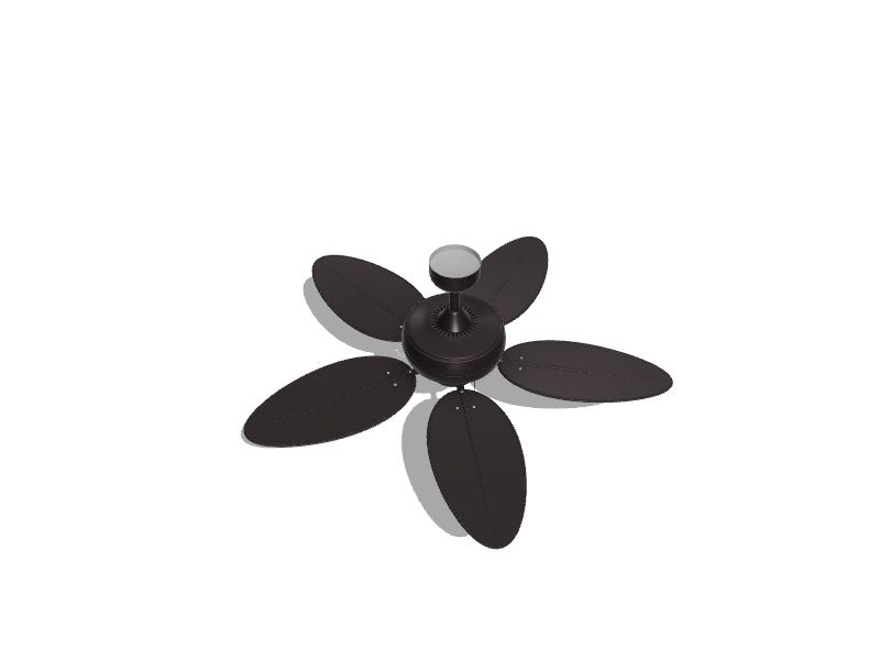 Tilghman II 52-in Bronze Indoor/Outdoor Downrod or Flush Mount Ceiling Fan (5-Blade)