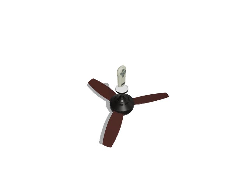 Beach Creek 52-in Bronze Integrated LED Indoor Downrod or Flush Mount Ceiling Fan with Light and Remote (3-Blade)