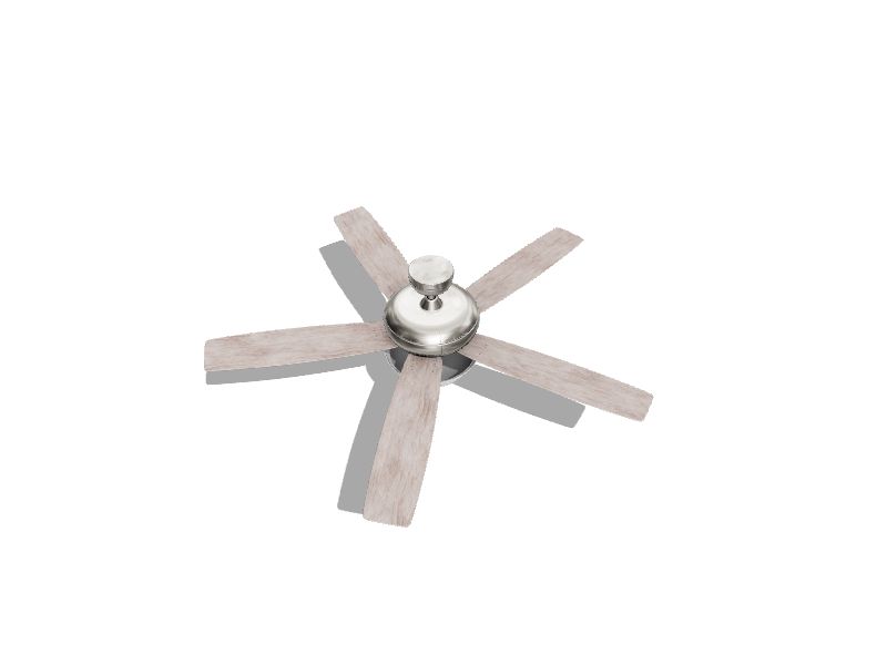 Cooperstown 62-in Brushed Nickel Indoor Ceiling Fan with Light (5-Blade)