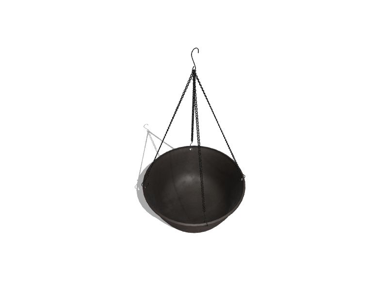 14-in W x 7-in H Brown Resin Traditional Indoor/Outdoor Hanging Planter