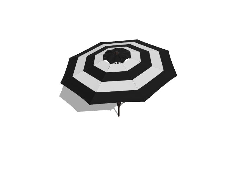 9-ft Black Auto-tilt Market Patio Umbrella