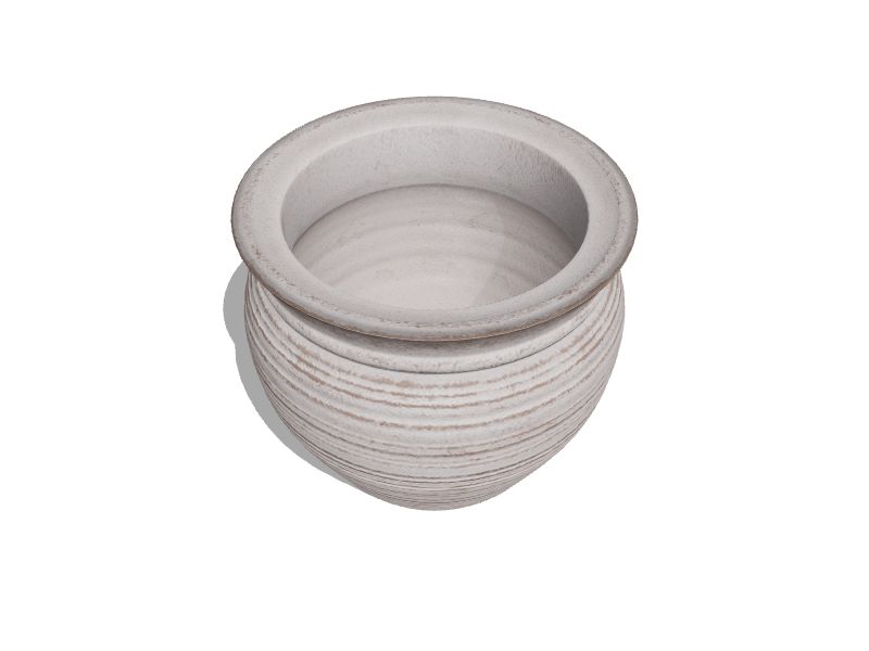 13-in W x 11.25-in H White Wash Terracotta Mixed/Composite Traditional Indoor/Outdoor Planter