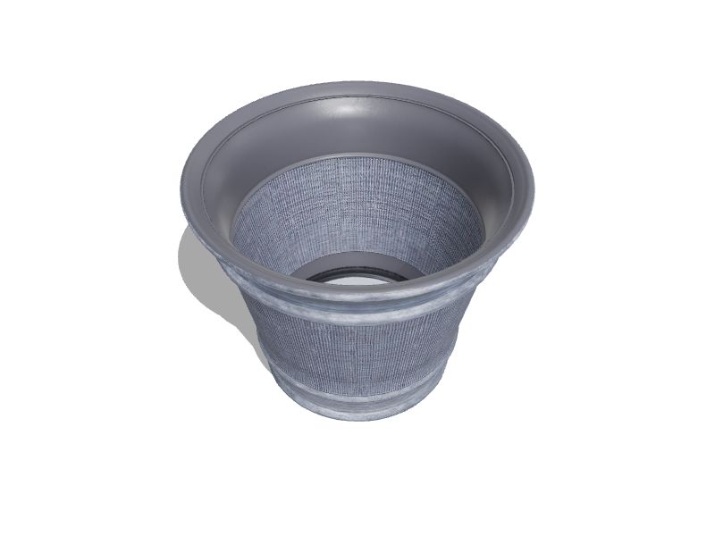 20.35-in W x 16.73-in H Gray Resin Traditional Indoor/Outdoor Planter