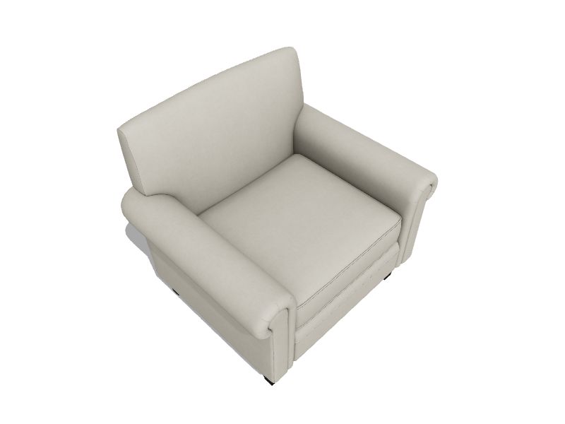 Casual Gray Accent Chair