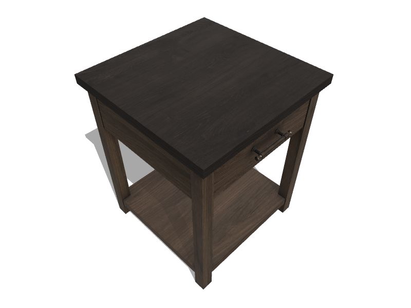 20-in W x 24-in H Two-tone Espresso and Medium Brown Composite End Table Assembly Required