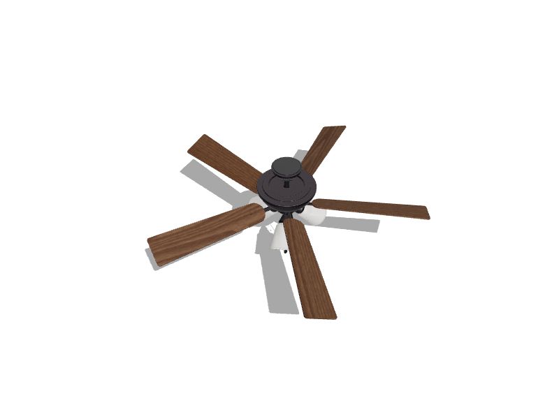 Sailor Bay 52-in Dark Bronze Indoor Downrod or Flush Mount Ceiling Fan with Light (5-Blade)