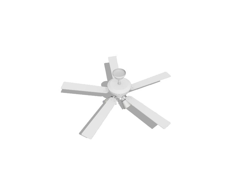 Sailor Bay 52-in White Indoor Downrod or Flush Mount Ceiling Fan with Light (5-Blade)