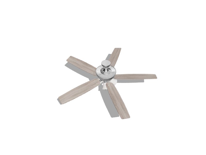 Macon Bay 62-in Brushed Nickel Indoor Ceiling Fan with Light (5-Blade)