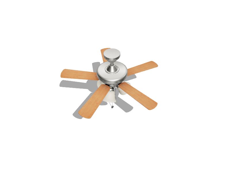 Lansing 42-in Brushed Nickel Indoor Downrod or Flush Mount Ceiling Fan with Light (5-Blade)
