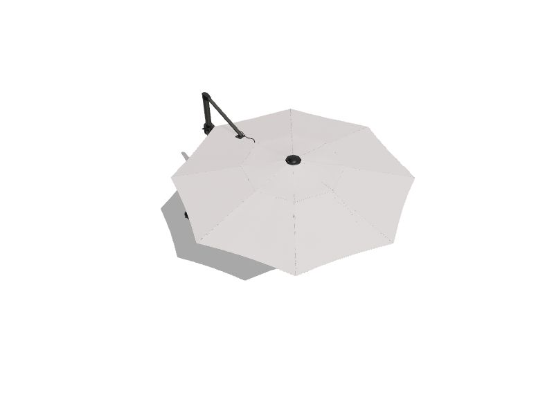 11-ft Tan Crank Offset Patio Umbrella with Base