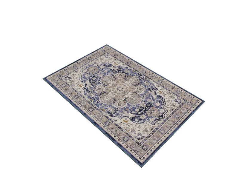 Evelyn 8 x 10 Blue Indoor Geometric French Country Area Rug
