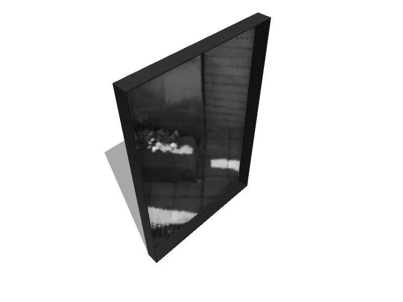25.125-in W x 37-in H Black Framed Wall Mirror