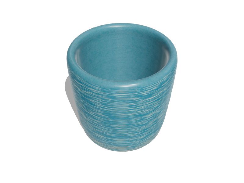 4.0551-in W x 4.4094-in H Blue Ceramic Indoor Planter