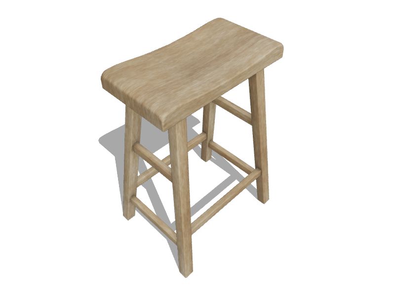 Natural 24-in H Counter height Bar Stool