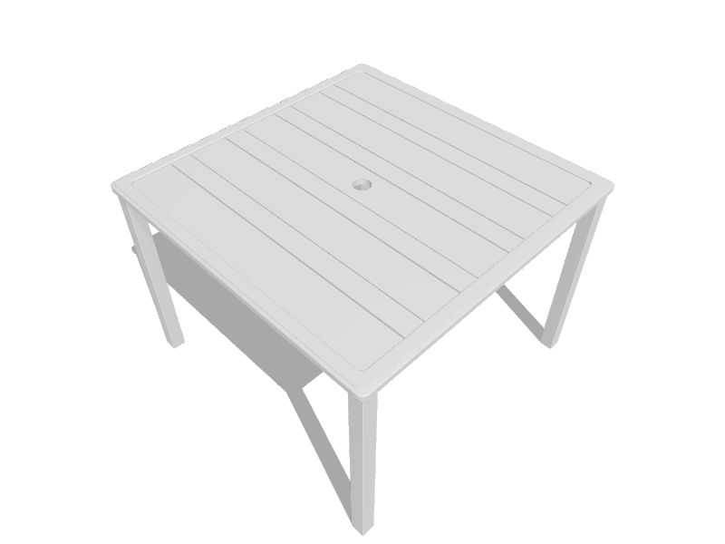 Alton Square Outdoor Dining Table 42-in W x 42-in L with Umbrella Hole