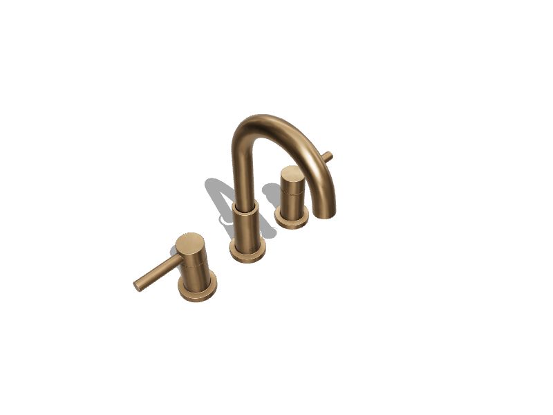 Harlow Brushed Bronze Widespread 2-Handle WaterSense Bathroom Sink Faucet with Drain