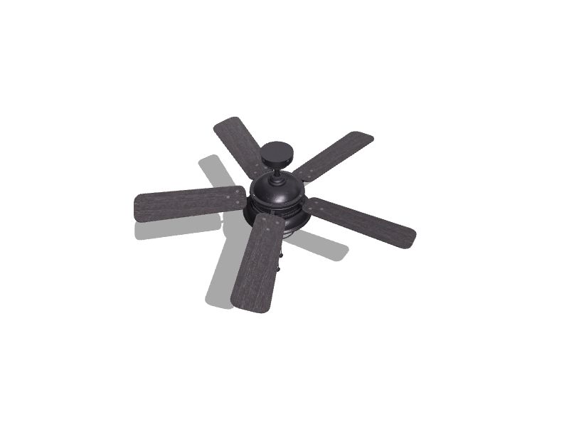 Altissa 52-in Black Indoor/Outdoor Ceiling Fan with Light (5-Blade)