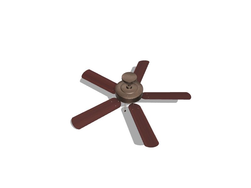 Classic 52-in Bronze Indoor Downrod or Flush Mount Ceiling Fan (5-Blade)