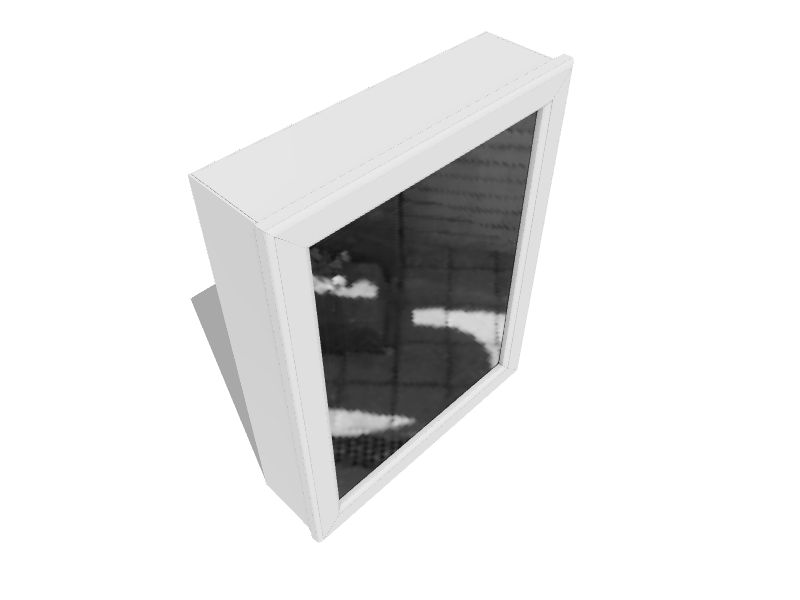 15.25-in x 19.25-in Surface Mount White Mirrored Medicine Cabinet