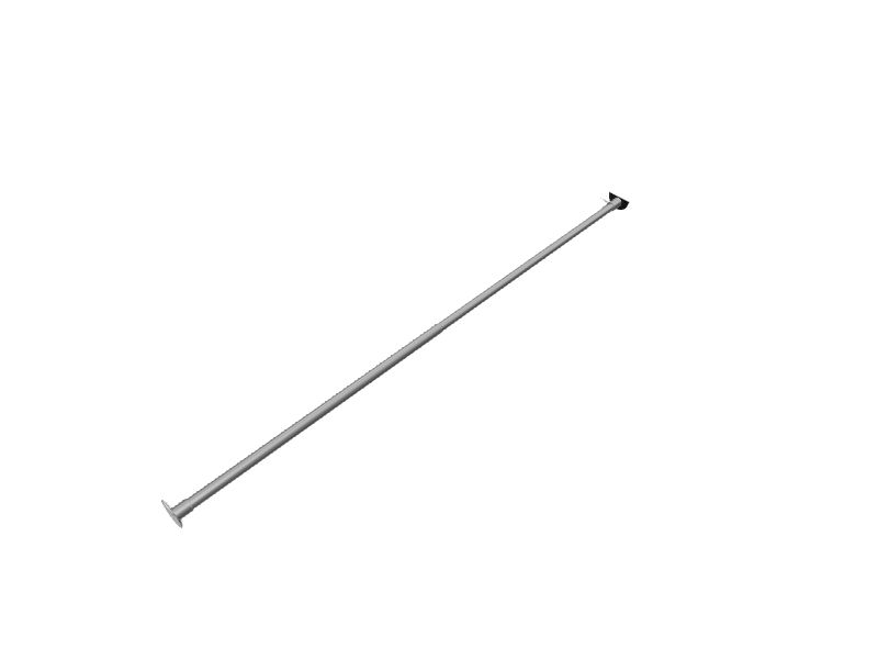 60-in L x 1-in H Extendable Satin Nickel Metal Closet Rod with Hardware