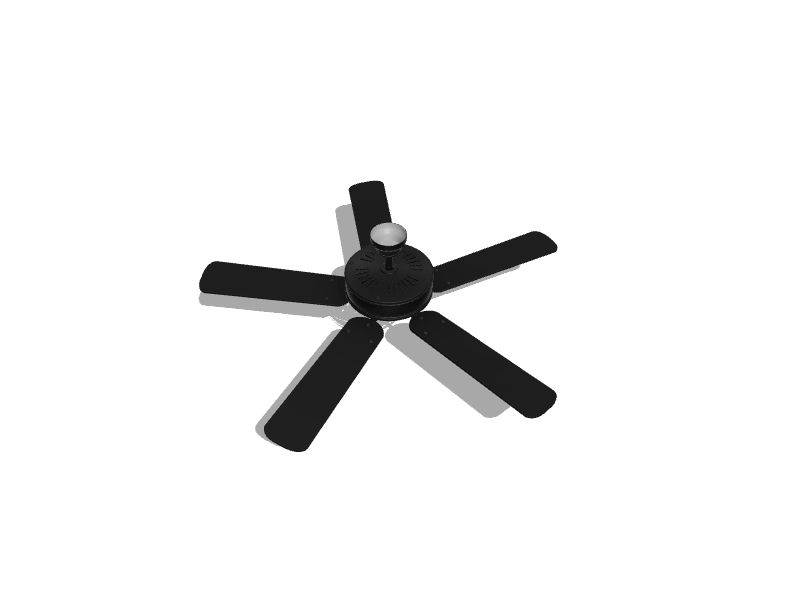 Classic 52-in Matte Black Indoor Downrod or Flush Mount Ceiling Fan Light Kit Compatible (5-Blade)