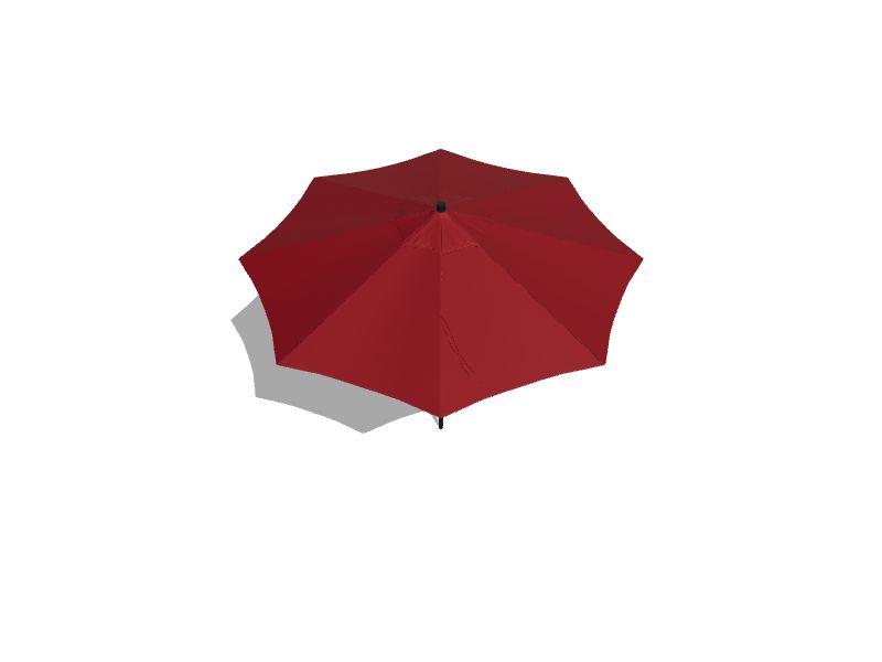 10-ft Commercial Red Auto-tilt Market Patio Umbrella