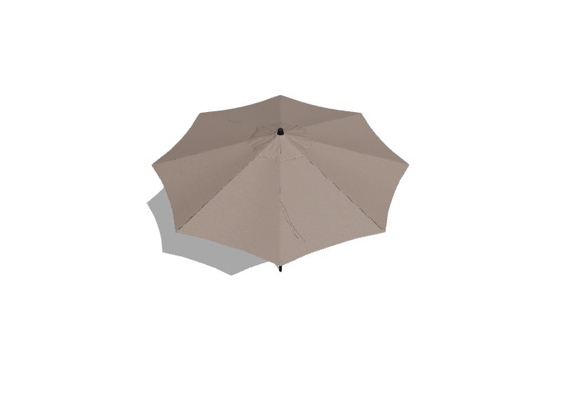 10-ft Commercial Tan Auto-tilt Market Patio Umbrella