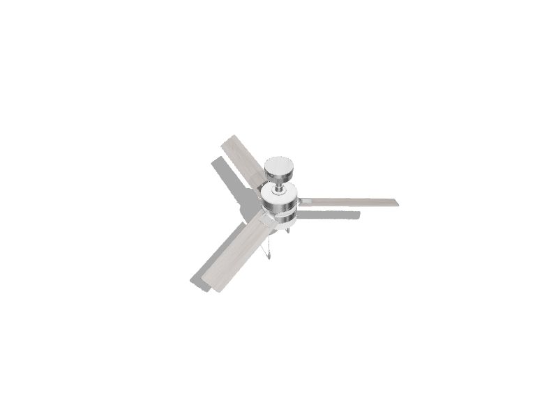 Vue 44-in Brushed Nickel Indoor Ceiling Fan with Light (3-Blade)
