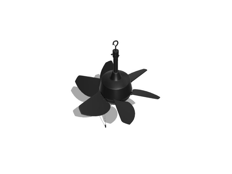 Gaskin 24-in Matte Black Integrated LED Indoor/Outdoor Ceiling Fan with Light (6-Blade)