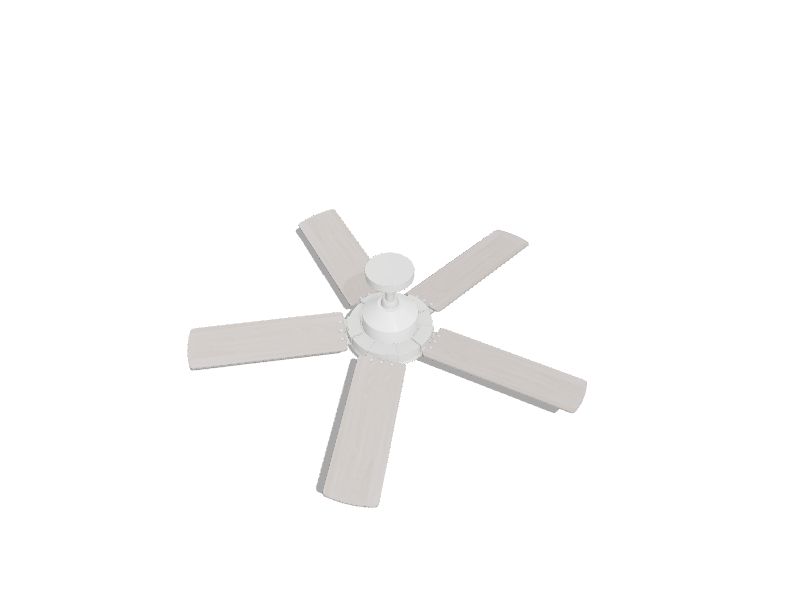 Berkshire 52-in Milk White Integrated LED Indoor Ceiling Fan with Light and Remote (5-Blade)