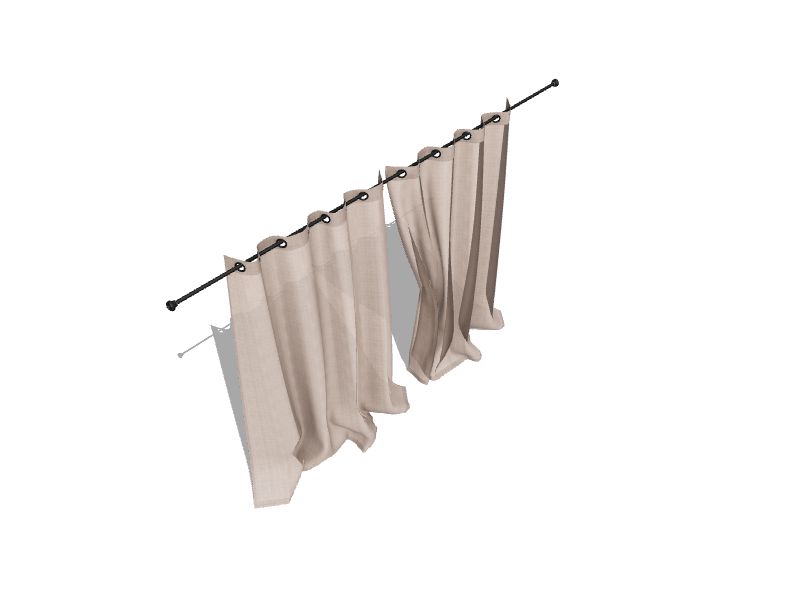 84-in Taupe Light Filtering Grommet Single Curtain Panel
