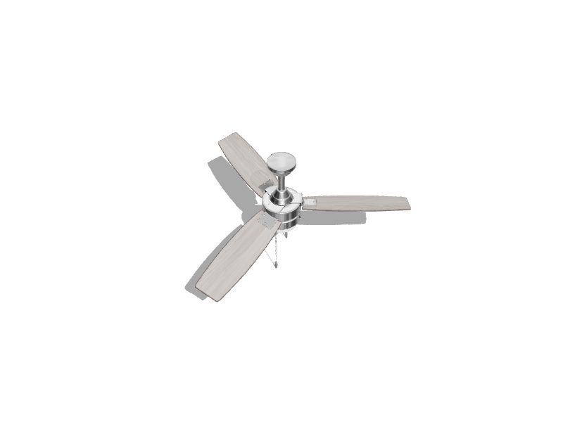 Tatem 48-in Brushed Nickel Color-changing Indoor Ceiling Fan with Light (3-Blade)