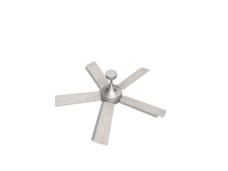 Seaholme 52-in Brushed Nickel Indoor/Outdoor Ceiling Fan with Light and Remote (5-Blade)