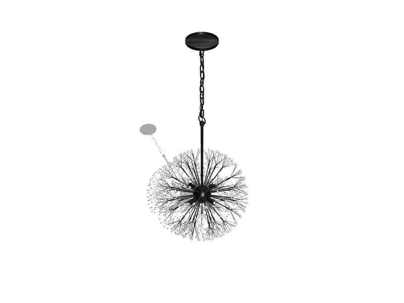 Corvallis 4-Light Black Modern/Contemporary Globe Hanging Pendant Light