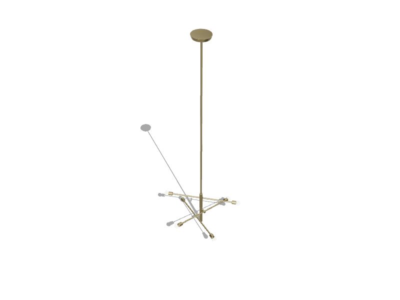 Shaye 6-Light Brushed Gold Modern/Contemporary Dry rated Chandelier