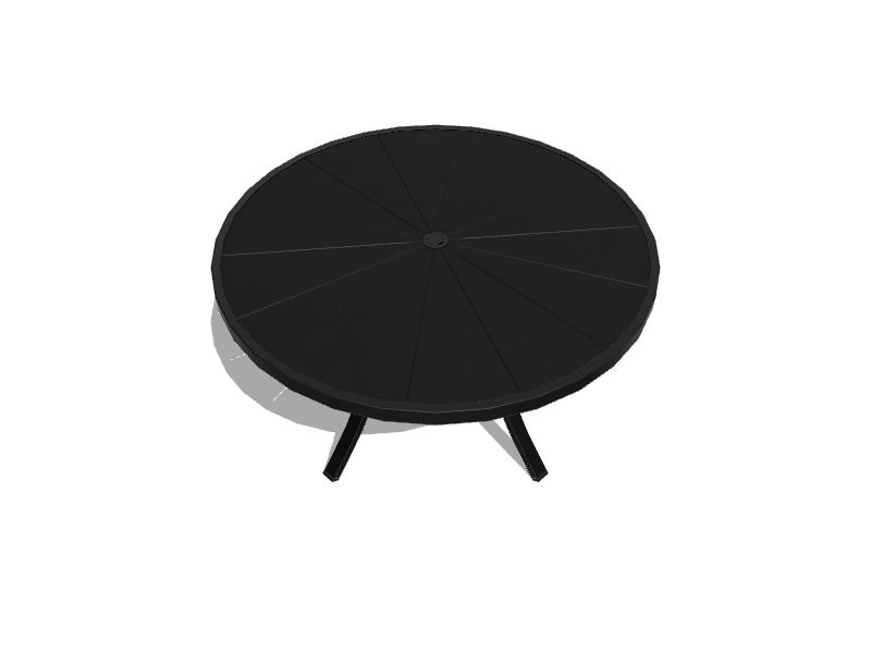 Aspen Grove Round Outdoor Dining Table 48-in W x 48-in L with Umbrella Hole