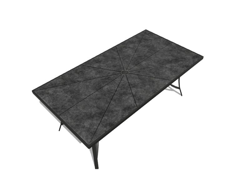 Aspen Grove Rectangle Outdoor Dining Table 39.96-in W x 75.98-in L with Umbrella Hole