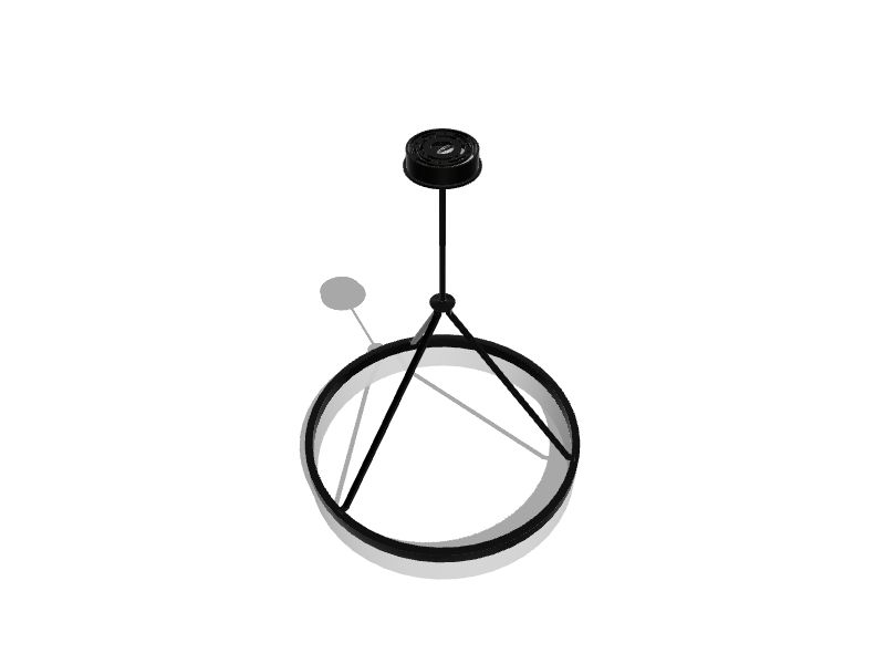 Lynnpark Black Modern/Contemporary Frosted Glass Cylinder LED Hanging Pendant Light