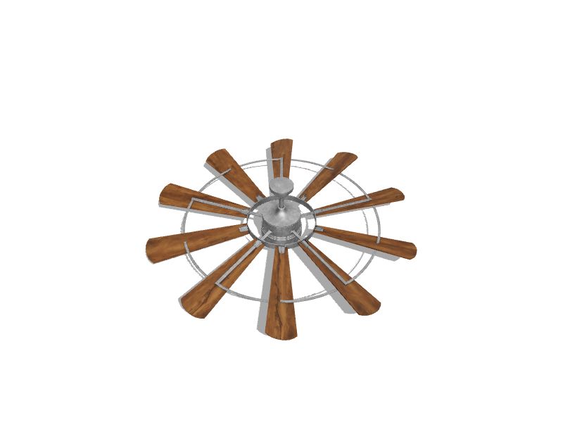 Henderson 60-in Galvanized Integrated LED Indoor Ceiling Fan with Light and Remote (10-Blade)
